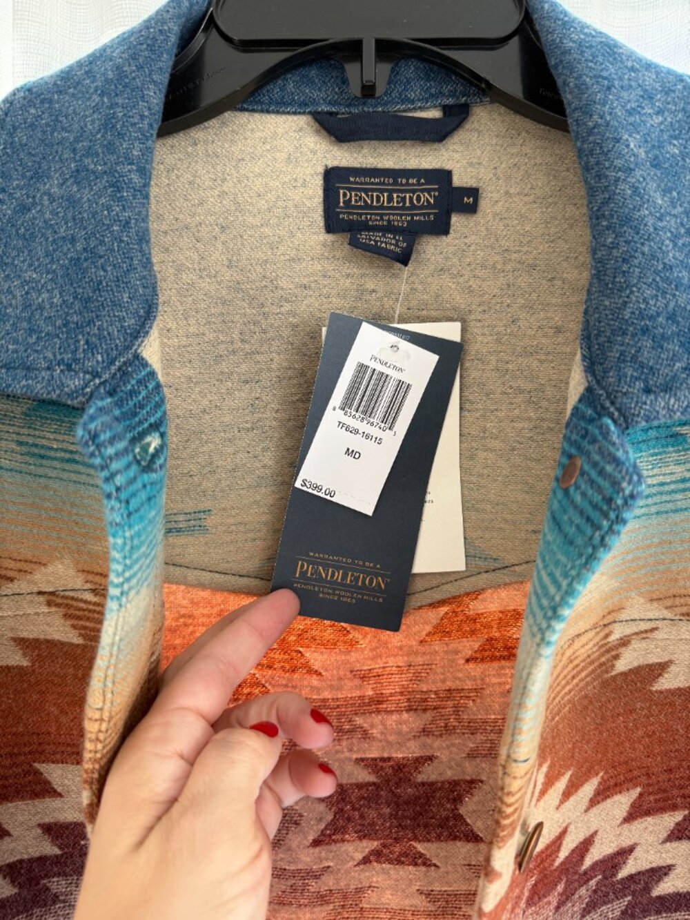 Pendleton - Canyon Wool Jacket (Turquoise Pagosa Springs) - Picture 3 of 6